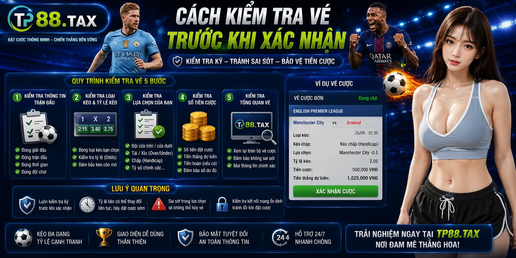 Cách kiểm tra vé cược trước khi xác nhận