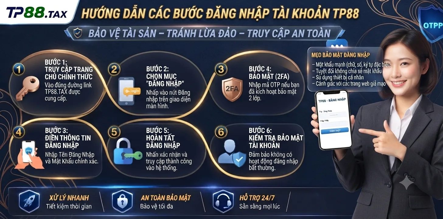 Đăng Nhập TP88 – Cách Truy Cập Và Bảo Vệ Tài Khoản 1 Các bước đăng nhập TP88