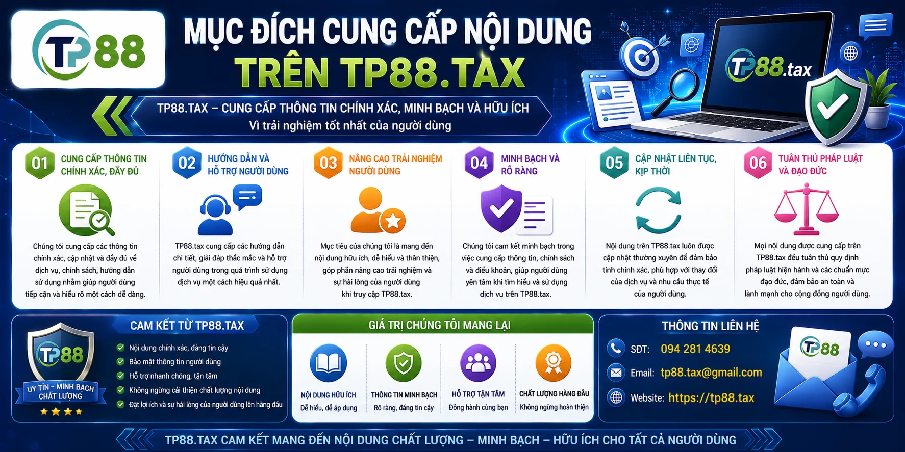 Miễn Trừ Trách Nhiệm TP88 – Phạm Vi Và Giới Hạn Thông Tin 1 Mục đích cung cấp nội dung trên kaltoft.me